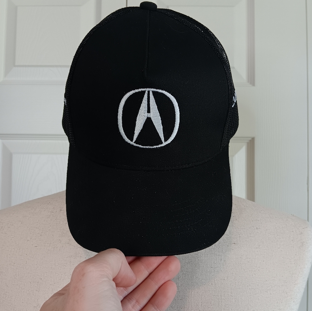 Black Acura Type S Trucker Hat with White Logo
